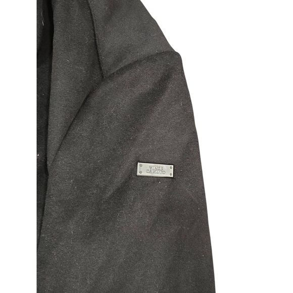 Vince Camuto Men’s Black Wool Blend Coat Size M NWT Zip Front Winter Jacket Faux - Picture 10 of 12